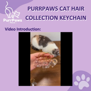 PurrPaws Cat Hair Collection KeyChain / Purrpaws Rantai Kunci Koleksi Bulu Kucing / 透明猫毛收纳盒吊饰