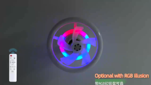 360° Rotating Ceiling Fan with Light and Remote Control E27 Ceiling Fan 3 Speed Dimmable Small Ceiling Fan