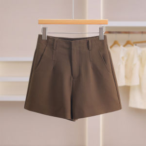 Casual Straight Leg Shorts Women Summer Pure Color