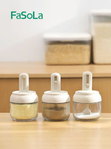 Hộp Đựng Gia Vị Có Thể Mở Rộng FaSoLa Nắp Thìa Dùng Trong Nhà Bếp Hộp Đựng Gia Vị Muối Nêm Chống Thấm Nước Chống Ẩm