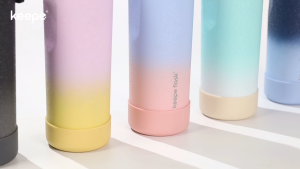 【New】Keepe Flask 36-hrs Insulated Tumbler 18/10 Gradient Ice Flake Wide Mouth Thumbler with BPA-free Tritan Lid