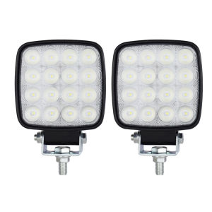 4 inch LED Flood Light pair CAT Excavator Squar Forklift Tractor Heavy Duty Blub Offroad 12V 24V 6240LM  Agricultural vehicles