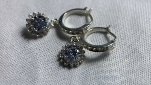 [ 13 ] Bông tai bạc 925hoa tai bạctòng teng bông hoabông tai kiểu móc sang chảnhquý phái ( mã VP850 )