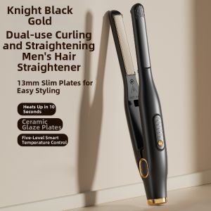 Mens Short Hair Curling Iron Straightening Iron Hair Styling Tool Womens Hair Straightener Portable Travel Friendly Ionized