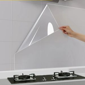 45cm Waterproof and Oil Resistant Kitchen Sticker Transparent PVC Material Electrostatic Sticker for Countertops Cabinets