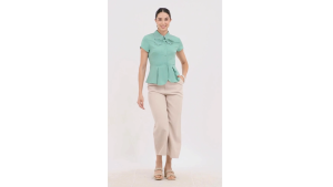 Badomoda DRAEKO 3D Floral Peplum Blouse