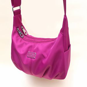 Casual Nylon Canvas Crossbody Bag Fashionable Oxford Spun Fabric Dumpling Shape Zipper Closure Shoulder Bag for Youth