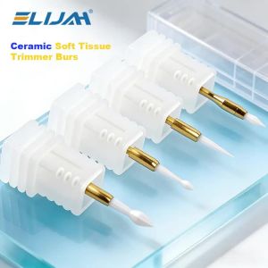 Dental Ceramic Soft Tissue Trimmer Burs for Gingival Cuts & Contour Reshaping 4pcs/Set High Speed Contra Angle Handpiece