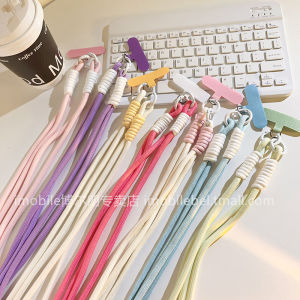 Minimalist Ins Phone Case Long Neck Rope Light Blue Easiest for Match Crossbody Travel Applicable Phone Accessory Rope Creative Knitted Belt Phone Accessory Shoulder Chain Womens Side Strap Lanyard