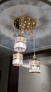 LED crystal dining room chandelier living room lamp high ceiling bedroom lamp decoration lamp 23