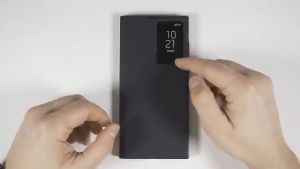 Samsung Clear S-View Leather Flip Cover For Galaxy S22 Ultra Mirror Smart View Flip Case 😍พร้อมส่ง🔥จัดส่งจาก Coldplay Digital Store ในกรุงเทพฯ