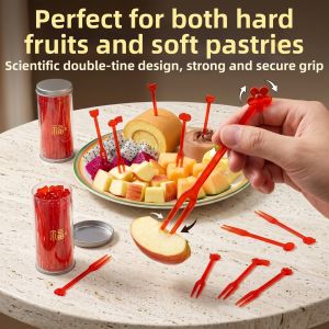 WODEBAIHUI | Creative Auspicious Fruit Forks ABS Plastic Food Grade