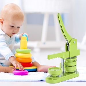 ⚡️Local Warehouse+3 Days Delivery⚡Button Badge Maker Machine 58mm (2.25in) Green DIY Pin Button Maker Press Machine Badge Punch Press With Free 100pcs Button Parts&AmpPictures&AmpCircle Cutter&AmpMagic Book