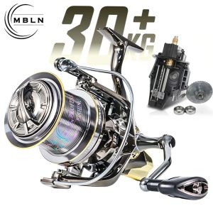 MBLN Brand90% Full AlloyDual Shaft Support StructureSpinning Fishing Reel30KG Max Drag10+1BearingSea Surf Saltwater