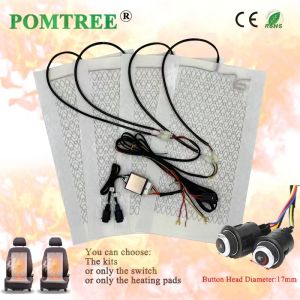 New Build-in Car Seat Heater 12V-13.5V 22-25W Carbon Fiber Heating Pads 6-Level Control Switch with Harness for Auto Accessories