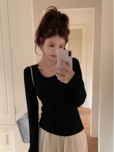 Slim Fit Long Sleeve T-Shirt: A Stylish Winter Top for Women