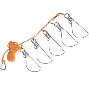 Fishing Lock Buckle Stainless Steel Live Fish Lock Belt Fishing Stringer Fishing Tackle Fish Barriers Belt Fishing Accessorie