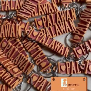 Palawan Souvenir Keychain 2pcs - Handcrafted Wooden Design