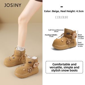 Josiny | Thick Bottom Insulated Snow Boots Women