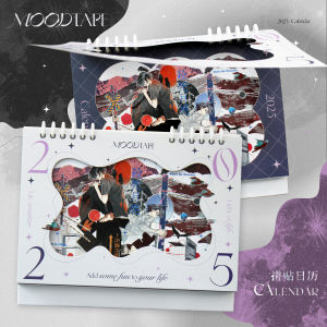 Moodtape Thiết Kế Gốc 2025 Lịch Bàn Nhiều Màu Đen Trắng Sáng Tạo DIY Dán Cá Nhân Lịch Ngày