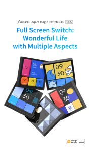 AQARA Magic Smart Switch S1E (Triple rocker neutral needed) Wi-Fi Support Apple HomeKit Alexa Google (Smart Light Switches)