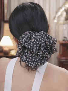 Kẹp Tóc Đuôi Ngựa Họa Tiết Hoa Nhỏ Tươi Mới Phong Cách Đồng Quê Kẹp Tóc Lưới Hoa Bướm Cho Phụ Nữ Kẹp Tóc Tăng Khối Lượng Tóc