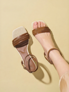 Josiny | Strap Braided Sandals Stiletto Heels 7cm