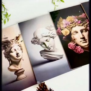 HIASAN DINDING 20X30 SIMPLE MARBEL GREEK STATUE DEWA DEWI YUNANI WALLDECOR NUANSA ABSTRAK PATUNG MARBLE WALL ART MINIMALIS GREEK GODDESS STATUE Y2K HIASAN DAN PAJANGAN RUMAH  AESTHETIC KEKINIAN