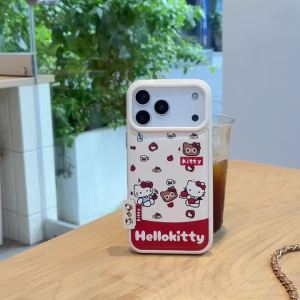 Sanrio | Ốp Lưng Điện Thoại Da Hello Kitty Sanrio Cho iPhone Chống Sốc Toàn Diện Bảo Vệ Mặt Lưng Tương Thích Với Các Model 17 16 15 14 13 Pro Max
