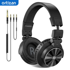 PUPGSIS Over Ear Headphones Wired: Studio Monitor Headphones - Professional 40kHz Hi-Res DJ Stereo Headphones - 1/4 to 3.5mm