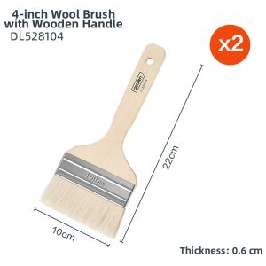 deli | Wool Brush for Water-based Paint and Latex Paint Soft Bristles