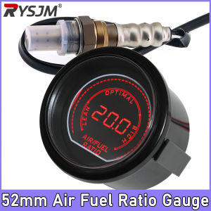 RYSJM | 12V Car Air Fuel Ratio AFR Gauge Kit 52mm Air Fuel Ratio Gauge + Sensor AFR Digital Display Air/fuel Ratio Auto Gauge Meter