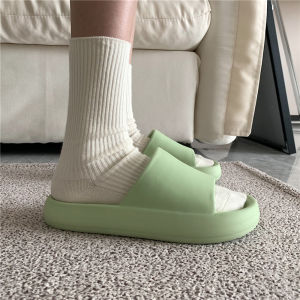 Couple Home Anti-Slip Thick Bottom Indoor Slippers Soft Summer Street Style Graffiti Sandals Men Women Matching Slippers