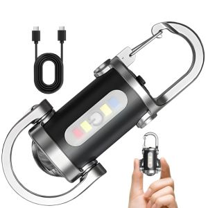 Đèn Pin Móc Khóa 800 Lumens Có Thể Sạc Lại Đèn Làm Việc EDC COB Với 7 Chế Độ Đèn Khẩn Cấp Chống Nước Để Đi Bộ Tìm Kiếm Đi Bộ Đường Dài