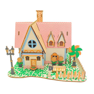 Pet Sacrificial House 3D Puzzle Cat Dog Companion Ashes Box Display DIY Pet Cemetery Wooden House Pet Memorial Customizable