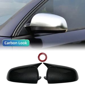 For Audi A3 S3 8P A4 S4 B6 B7 8E 8H A6 S6 C6 4F Carbon pattern Side Wing Mirror Caps Pre-facelift Sticking Covers Auto parts