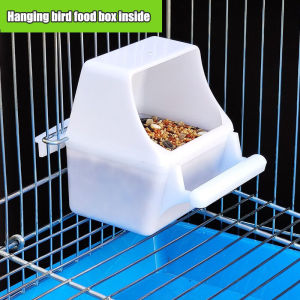 YUANBOS Hanging Bird Feeders Plastic Food Container For Budgerigar Food Box Can Bird Cage Accessories Feeding Supplies Drinking Fountain