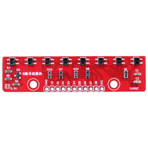 [Mới] 3.3V-5V 8bit Detector Hunt Board 8 kênh hồng ngoại cảm biến thăm dò bảng mô-đun PCB cho phòng thí nghiệm/xe thông minh/Robot