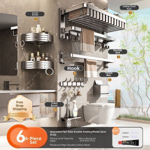 Drill-Free Bathroom Shelf