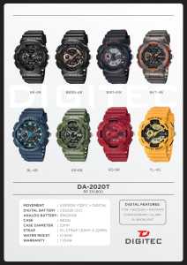 Jam Tangan Pria Digitec Original DA 2020 T Anti Air Analog Digital