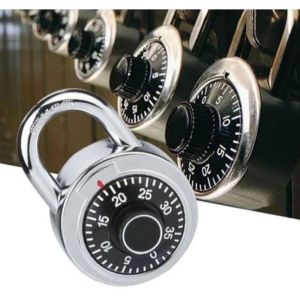 1PC ROUND TURNTABLE Black Dial Padlock Safe Digit Combination Password Lock for Gym and School Lockers