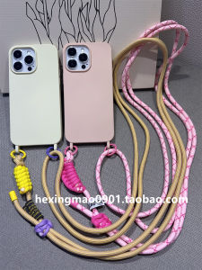 Adjustable Womens Phone Case Liquid Soft Shell Full Cover Dual Hole Protection for  16 pro Max 15 17 14 Creative Design