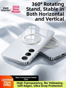 DAOWAIREN | Rotatable Stand Full Protection Case Transparent