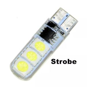 Lampu LED senja/sein T10 6led flashing RGB 12V/24V