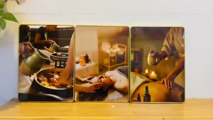 Tranh treo tường trang trí decor tiệm spa làm đẹp tranh có sẵn khung và đinh chuyên dụng
