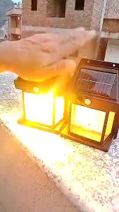 Đèn Năng Lượng Mặt Trời Trang Trí Sân Vườn Biệt Thự - Đèn Treo Tường Cảm Biến Hồng Ngoại -LUMBL