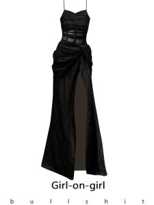 Váy Mùa Hè Màu Đen Mới Cho Cô Gái Đáng Yêu Váy Bó Sát Kiểu Pháp Không Dây Váy Dài Không Tay Cạp Cao Không Có Khóa Kéo