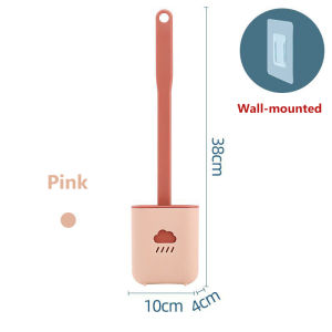 WIKHOSTAR Silicone Toilet Brush Wc Cleaner Toilet Brush With Holder Flat Head Flexible Soft Bristles Brush Bathroom Accessories