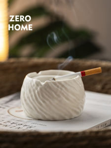 Modern Minimalist Ceramic Ashtray with Cover Windproof Dustproof Fashionable Premium Quality ZERO-HOME Creative Gift