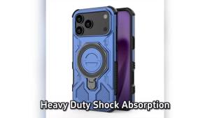 Luxury Magnetic For MagSafe Case For iPhone 17 16 15 Pro Max Plus Heavy Duty Shock Absorption Body Protective Rotatable Kickstan